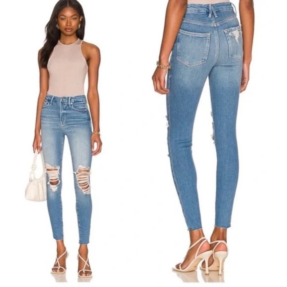 Good American Distressed Skinny Jeans
